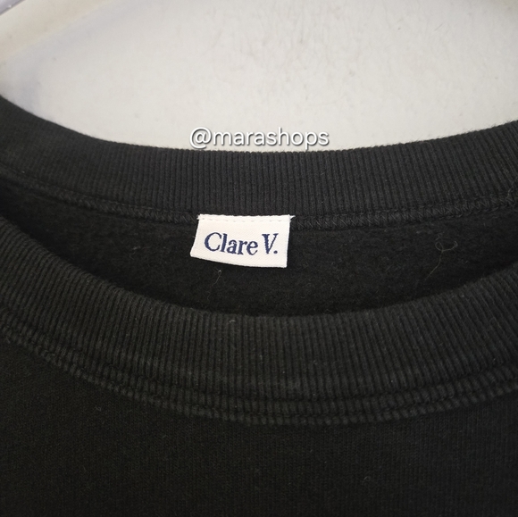Clare V. Oversized Ciao Sweatshirt Black - Picture 4 of 7